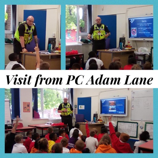 PC Adam Lane visits St John Bosco